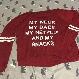 M Netflix funny saying long sleeve top